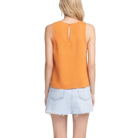 ASTR The Label  Scoop Neck Ribbed Sleeveless Apricot Orange Berlin Tank Blouse L - Picture 8 of 8